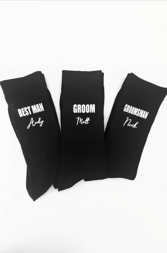 Wedding Socks / Best Man Socks / Personalised Socks / Groom Etsy