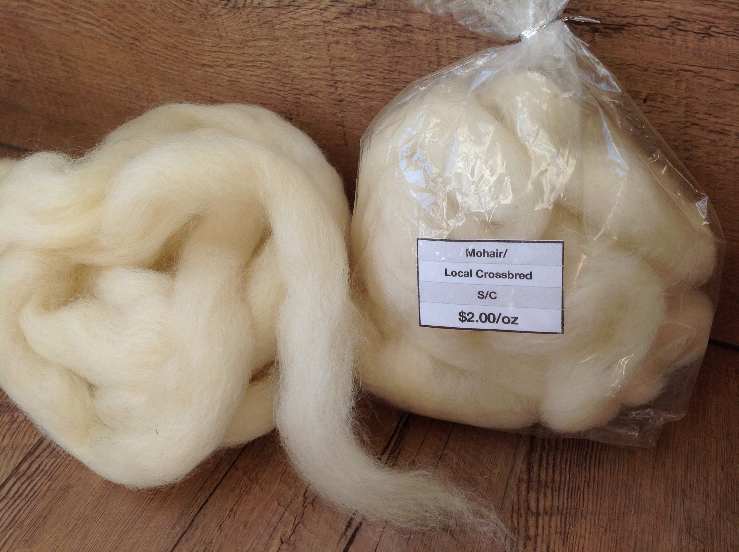 Mohair and Wool carded sliver roving 1 ounce Spinning Wool Etsy