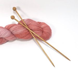 Size 8 (5 mm)  11” LONG Knitting Needles Birch Hand-Made natural finish