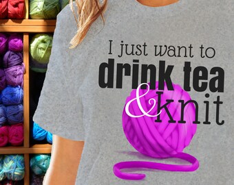 Stricken T Shirt Ich Will Nur Einen Kaffee Trinken Und Etsy