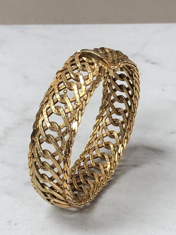 14kt Yellow Gold Solid Soft Flexible Open Design … - image 5