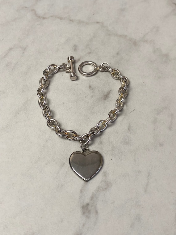 【STONEHENgE】Silver Material RoseGold Heart Bracelet SC1763 il_fullxfull.