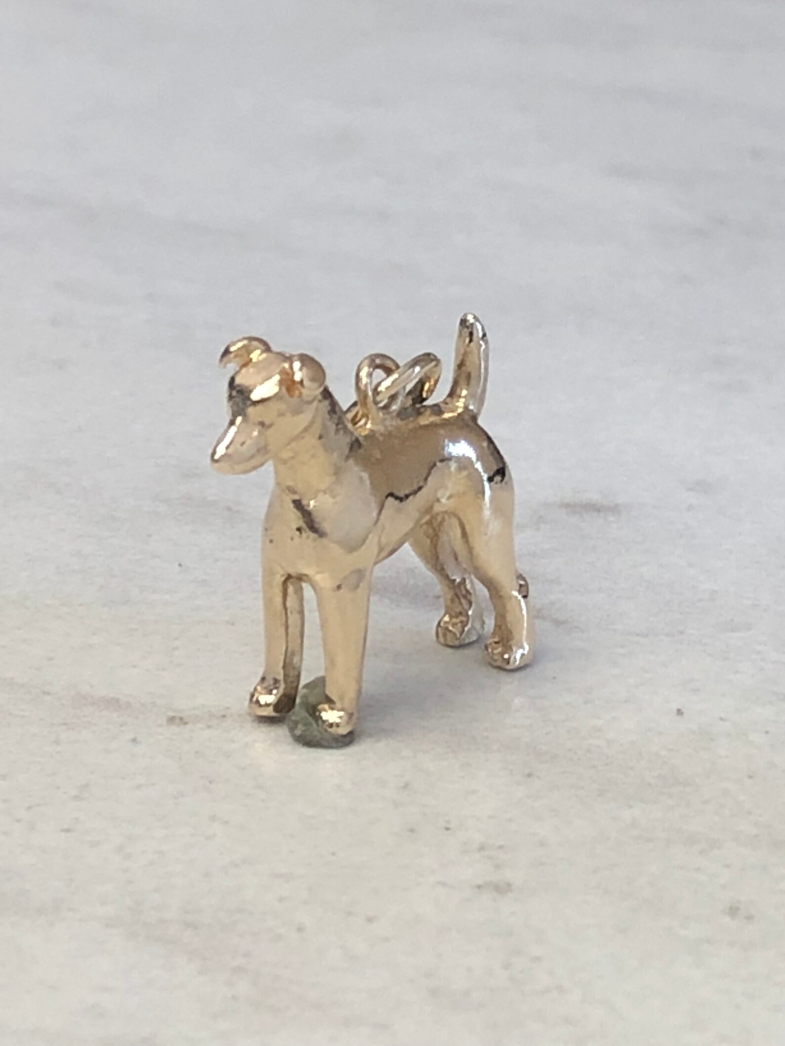 14kt Yellow Gold Solid Dog Charm/pendant at a Very Affordable Etsy
