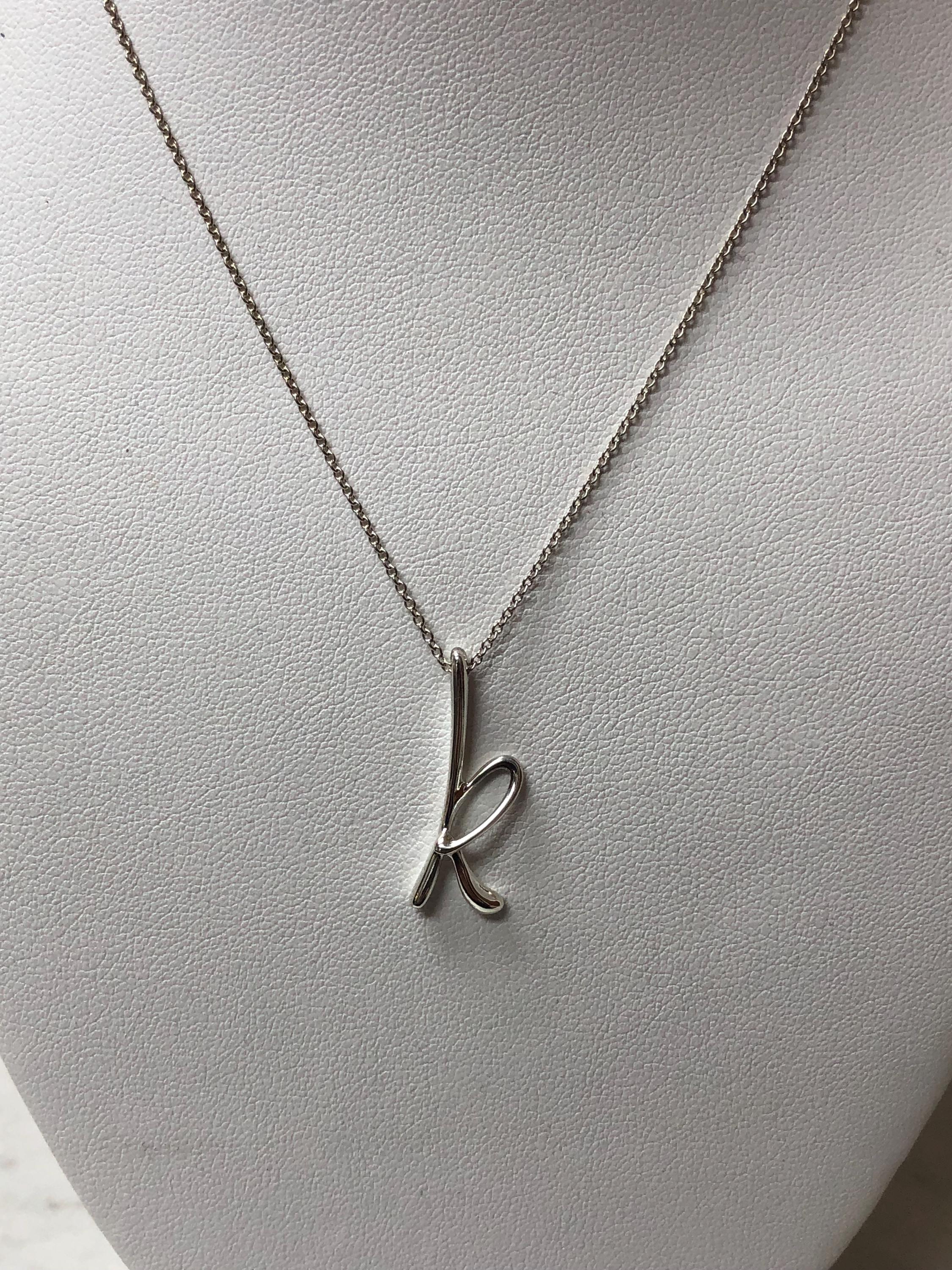 Tiffanys and Co Initial Necklace - Etsy Canada