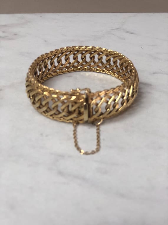 14kt Yellow Gold Solid Soft Flexible Open Design … - image 1