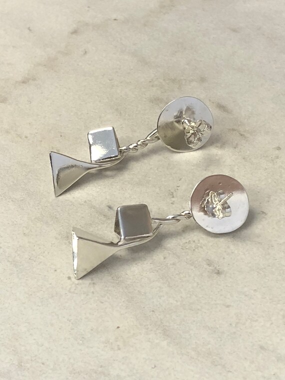 Sterling Silver Custom-Made Dangle/Drop Geometric… - image 7