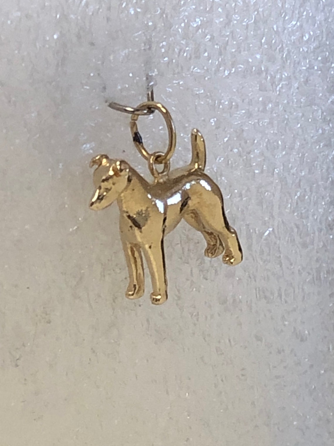 14kt Yellow Gold Solid Dog Charm/pendant at a Very Affordable Etsy