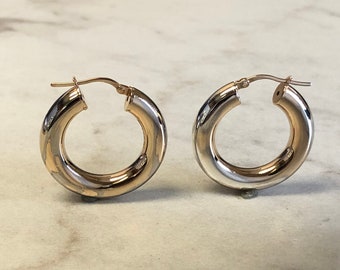 14kt Yellow Gold Lady's 1" Diameter Hoop Earrings at a Very Affordable Price.