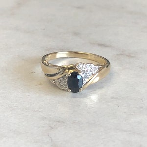 Sapphire....14kt Yellow Gold Lady&#39;s Sapphire and Diamond Ring at an Incredible Price.