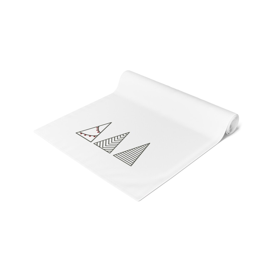 Minimalist Christmas Tree Table Runner Christmas Decoration Etsy