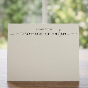 Personalized Script Notecard – Elegant Custom Name Stationery