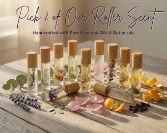Essential Oil Rollers | Pick 2 | Handmade | Spa Gift | Organic | Natural | Essential Oil | Back-to-School Gift | Aromatherapy | Skin Care