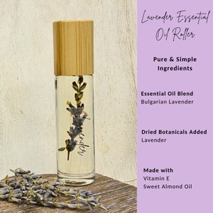 Essential Oil Roller | Bulgarian Lavender | Organic | Natural | Essential Oils | Handmade | Aromatherapy | Gift for her | Self Care | Roller