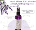 Natural Bug Spray | Lavender | Insect Repellent | Deet-Free | Aromatherapy | Mosquito Spray | Insect | Essential Oils | Handmade | Camping