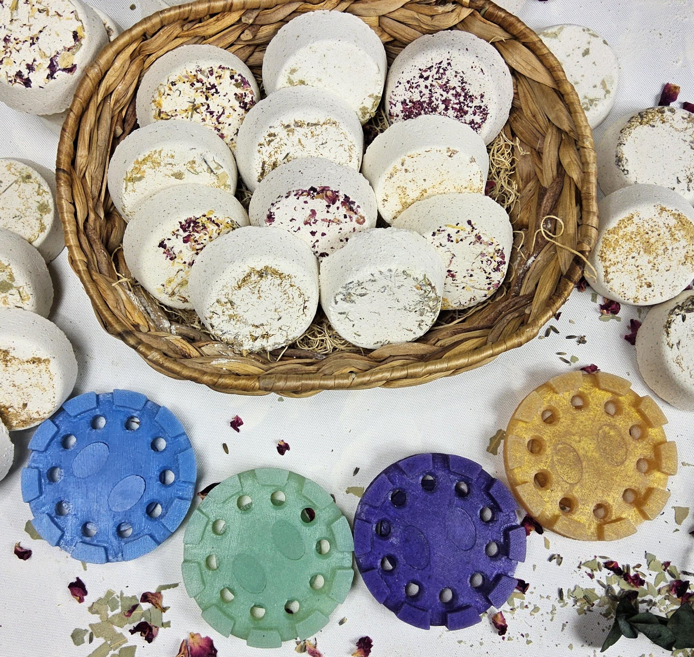 Pick 4 Aromatherapy Shower Steamers & Handmade Steamer Tray | Essential ...