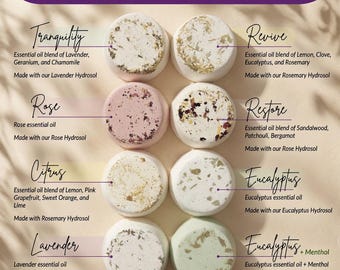 Shower Steamer Variety Pack 8 Pack | Aromatherapy | Back to School Gift | Organic | Self care | Essential Oils