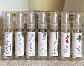 Hydrosol Sample Pack | Handcrafted Steam Distilled | Organic | Facial Toner | EO | Natural | Floral Water | Aromatherapy | Skin Care