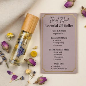 Essential Oil Roller | Floral Blend | Organic | Natural | Essential Oils | Handmade | Aromatherapy | Unique Gift | Self Care
