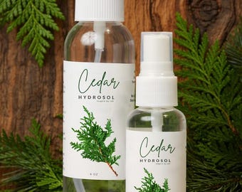 Handcrafted Cedar Hydrosol | Cleansing Spray | Handcrafted Steam Distilled | Organic | Smudge | Skin Toner