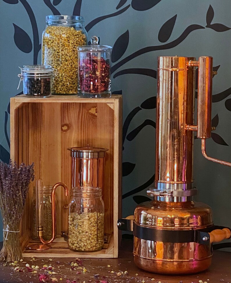 Image of our Hydrosol Distiller Named Betsy, she makes all of Hydrosols that goes into our Products