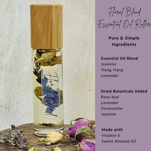 Essential Oil Roller | Floral Blend | Organic | Natural | Essential Oils | Handmade | Aromatherapy | Gift for her | Self Care