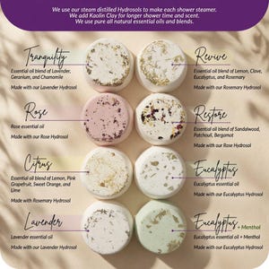 Shower Steamers | Pick 6 | Choose Your Scents | Aromatherapy | Back-to-School | Gift for Her | Custom | Handmade | Self care | Shower Bomb