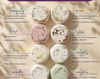 Shower Steamers | Pick 6 | Choose Your Scents | Aromatherapy | Stocking Stuffer | Gift for Her | Custom | Handmade | Self care | Shower Bomb