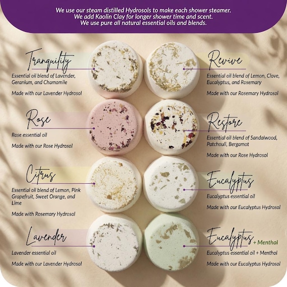 Shower Steamers | Pick 6 | Choose Your Scents | Aromatherapy | Fathers Day Gift | Gift for Her | Custom | Handmade | Self care | Shower Bomb