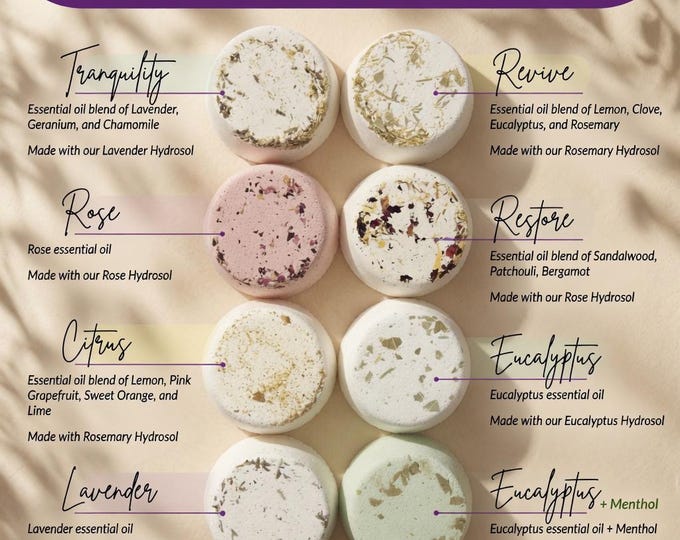 Shower Steamers | Pick 6 | Choose Your Scents | Aromatherapy | Stocking Stuffer | Gift for Her | Custom | Handmade | Self care | Shower Bomb