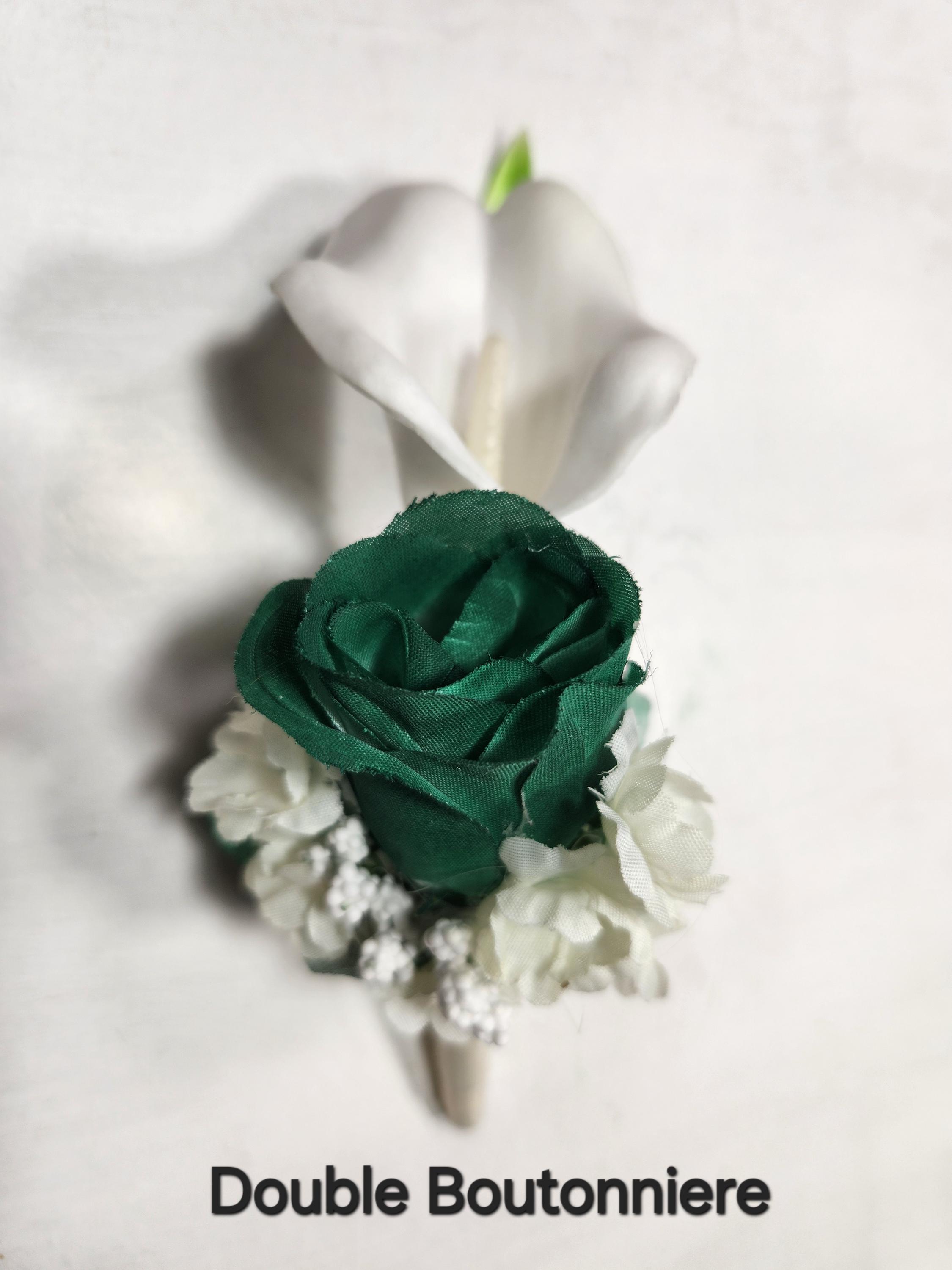 Hunter Green Rose Calla Lily Bridal Wedding Bouquet Accessories - Etsy