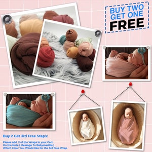 Buy-2-Get-3rd FREE!! Mix&Match Solid Soft Stretch Spandex Wraps,Posing,Swaddling Baby, Photo Props Swaddle,Newborn Layering fabric ,Bean Bag