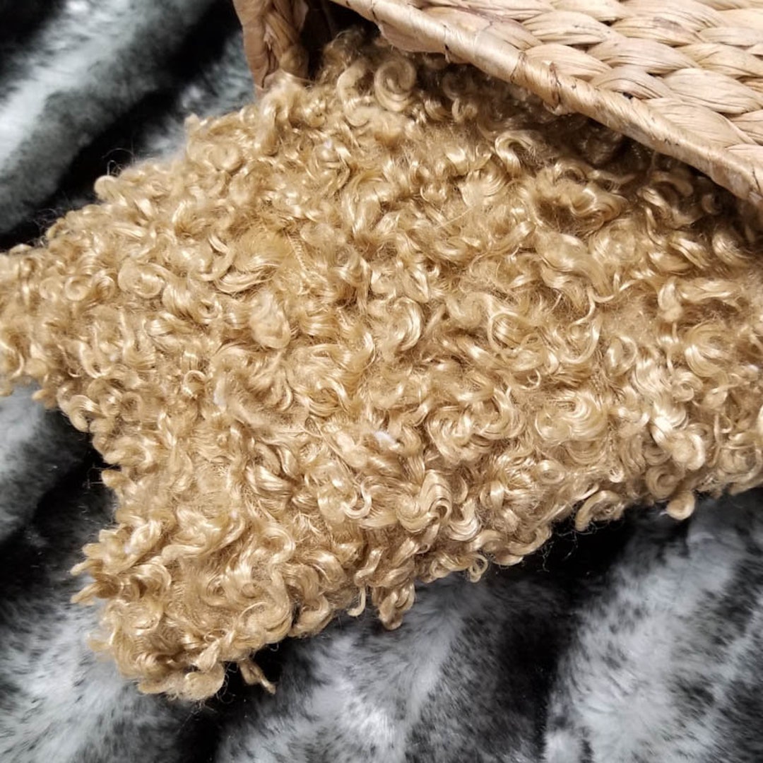 Curly Lamb Caramel Sheep Faux Fur Fabric Cuddly Nest Newborn Layering