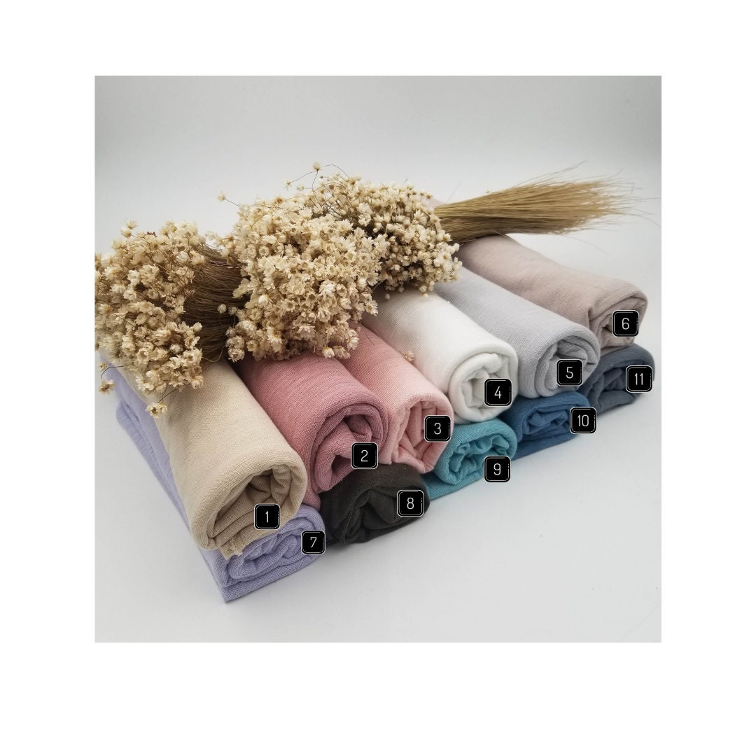 Slub Jersey Knit Fabric Newborn Photo Props Wraps Swaddling Etsy