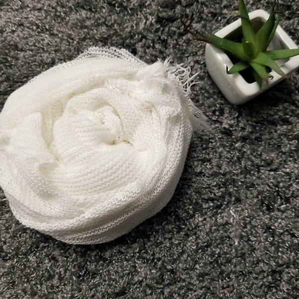 Off White Sweater Knit Newborn Knit Wraps, Newborn Wraps for  Photography, posing fabric. swaddle open sweater knit Beanbag Newborn Sweater