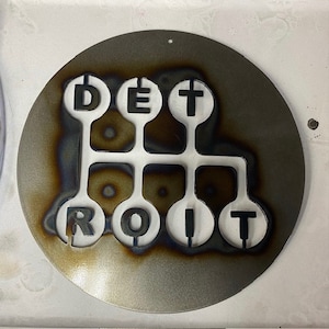 Detroit « Burnt Valves » Pommeau de levier de vitesse Tenture murale