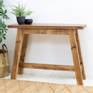 Rustic reclaimed console table, Reclaimed timber console table, Entrance table, Rustic console table