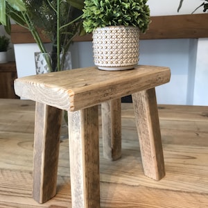 Rustic Milk Stool, Miniature Stool, Milking Stool, Antique Rustic Stool, Reclaimed, Barn Stool, Rustic