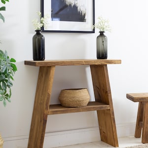 Rustic Console table, entrance table, narrow table, solid wood table