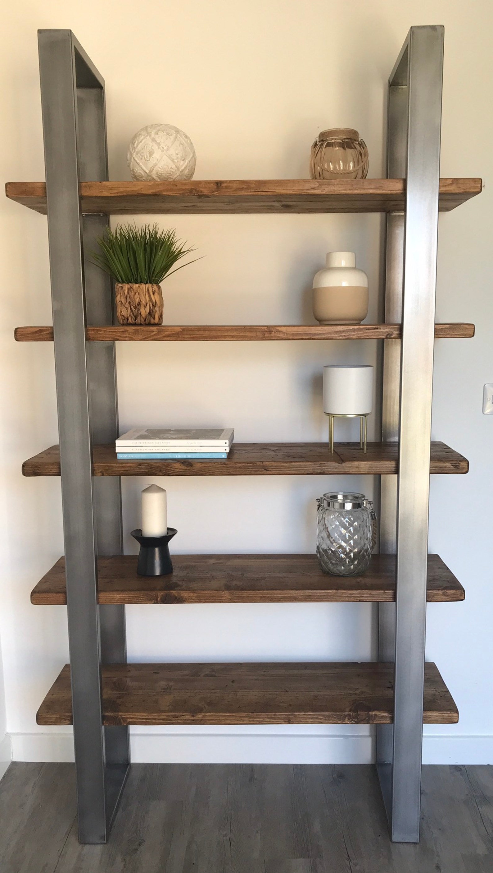 The Rustic Silver Shelving Unit Etsy UK