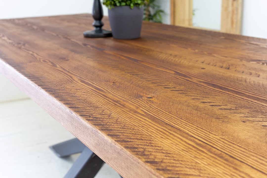 Solid WOOD DESK TOP, Rustic Table Top, Pine Table Top, Rectangular