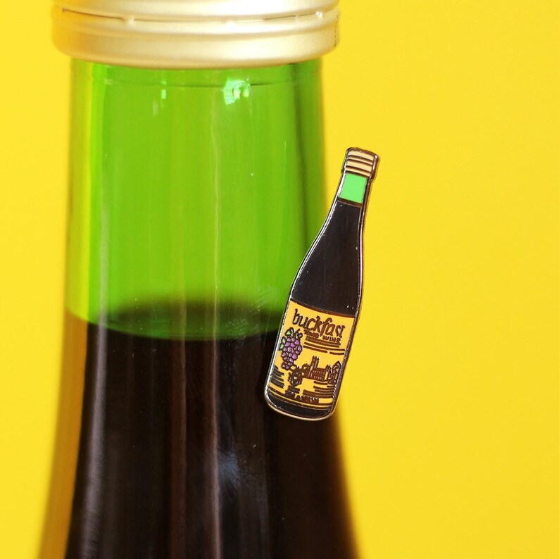 SCOTTISH BADGE PIN  Buckfast Wine Pin  Quirky Lapel Badge  image 5