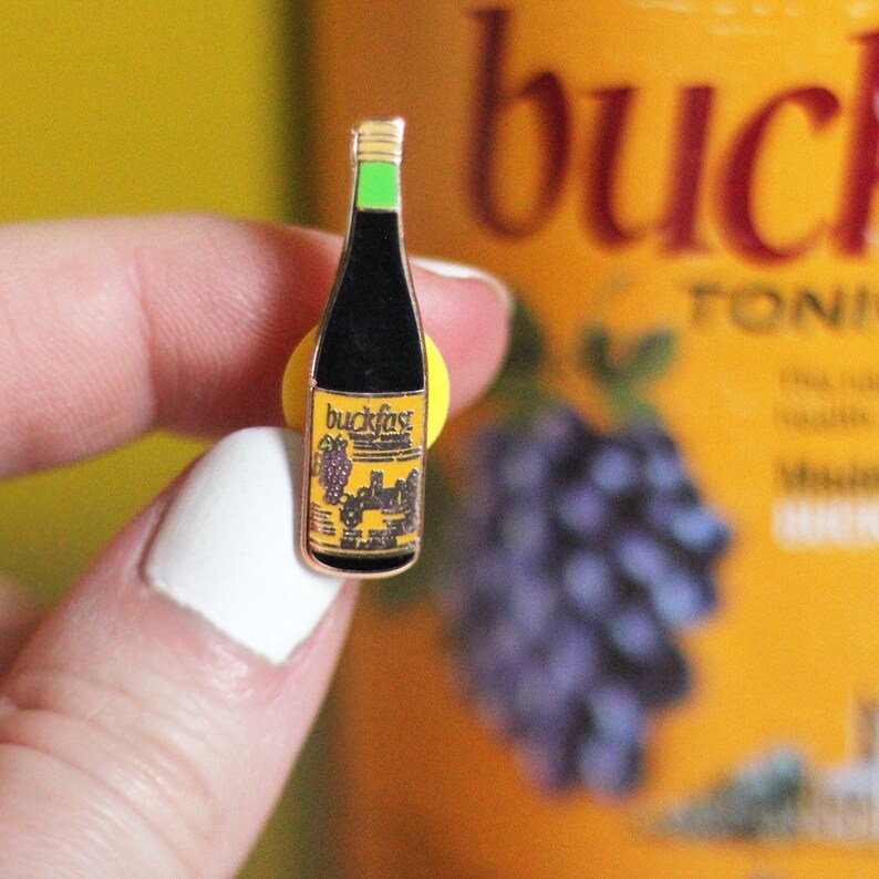 SCOTTISH BADGE PIN  Buckfast Wine Pin  Quirky Lapel Badge  image 6