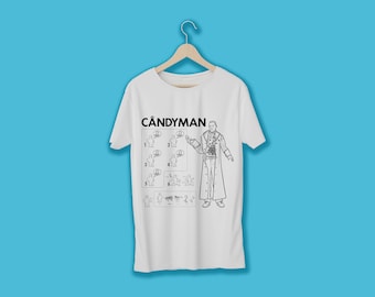 CANDY MAN SHIRT - Custom Doll T Shirt - Original Artwork Tee - Horror Movie T Shirt - Gift For Her - Printed Adult Tee