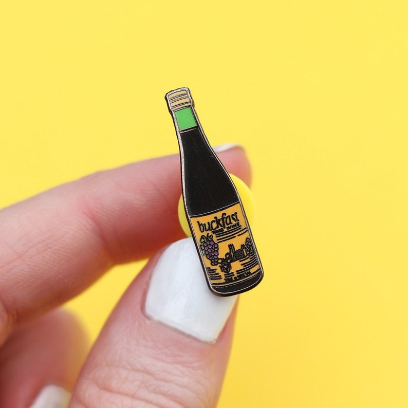 SCOTTISH BADGE PIN  Buckfast Wine Pin  Quirky Lapel Badge  image 7