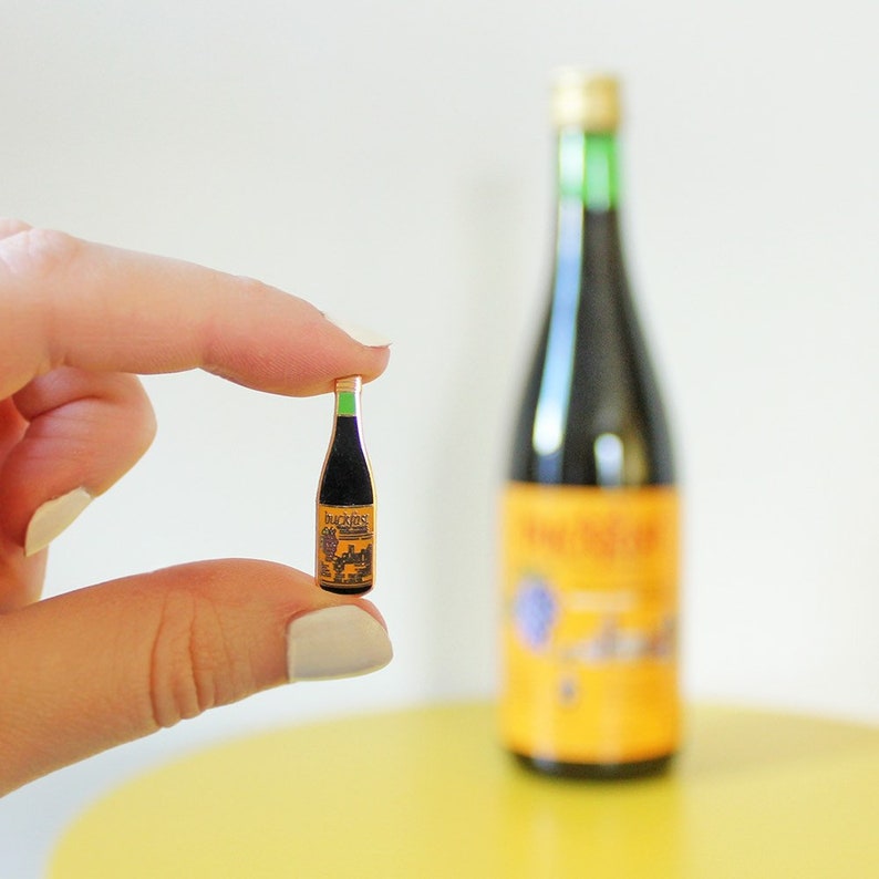 SCOTTISH BADGE PIN  Buckfast Wine Pin  Quirky Lapel Badge  image 2