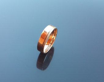 Gold ring, wedding ring, with a cord, the ring is made of 900 gold