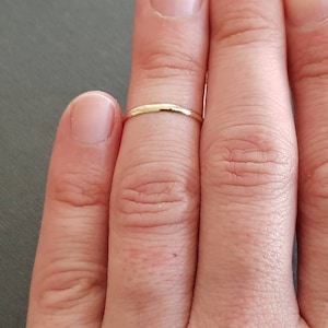 Gouden ring selecteerbaar 24K, 21,6K, 21,3K, 21K, 18K, 14K, 9K, 8K, statement ring, minimalistisch, stapelring of septum (valse neusring)