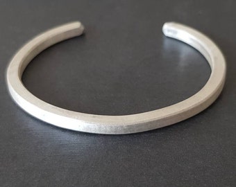 Silver bangle in 999 silver (fine silver) 30gr, customizable & customizable, customizable with text, date, GEO coordinates and finish