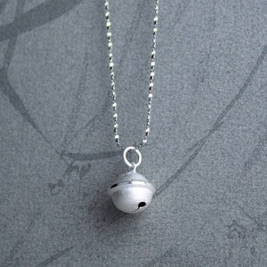 Bell Charm Necklace, 925 Sterling Silver Bell Necklace, Unique, Jingle Bell, Cute Necklace, Silver Bell Jewelry, Sterling Silver Necklace