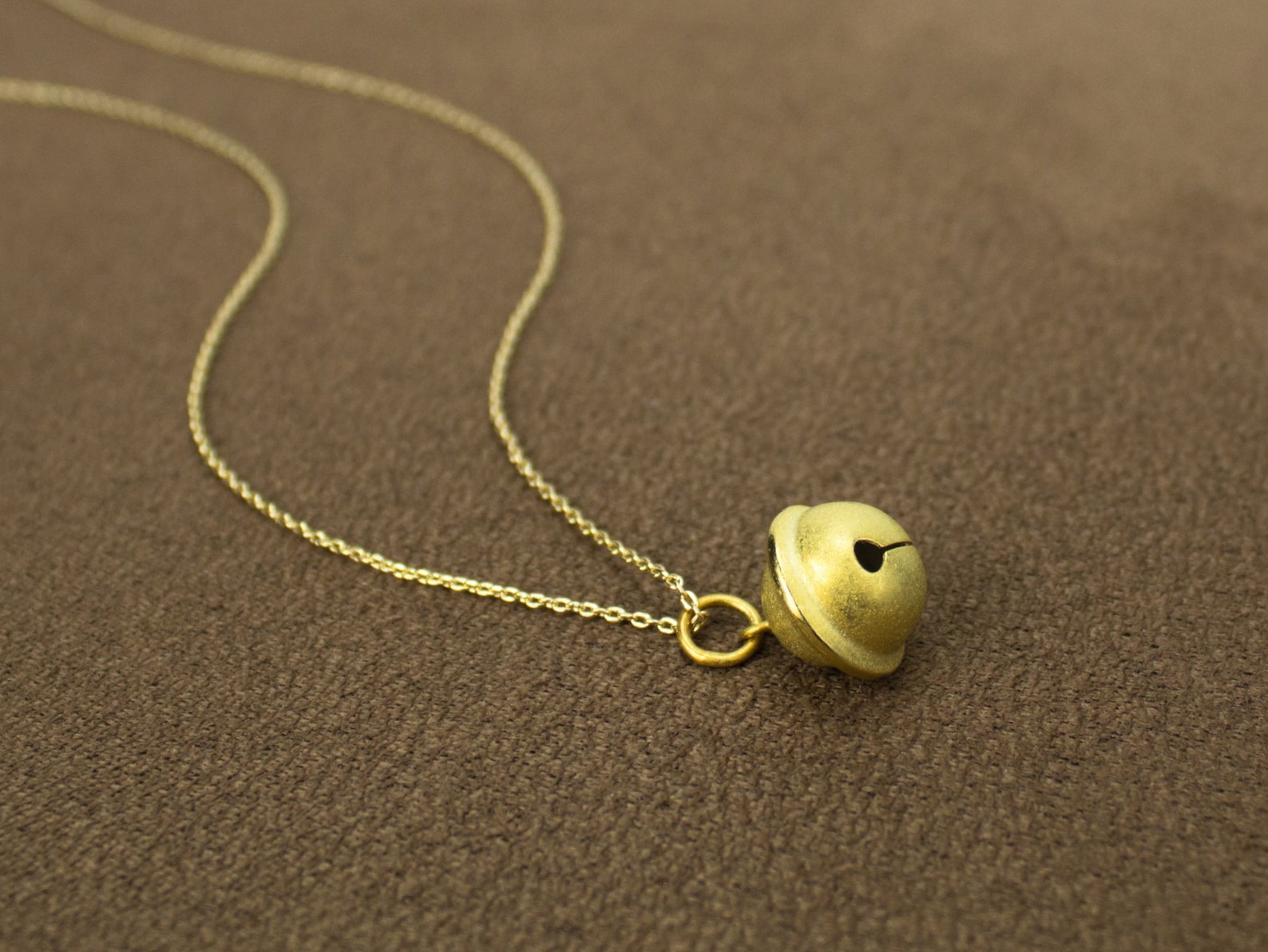Gold Jingle Bell Necklace 14k Gold Filled Necklace Bell Etsy